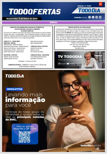 Capa: Todo Ofertas – Edição nº 1056