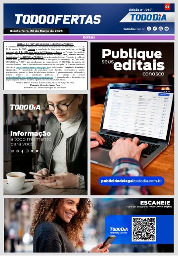 Capa: Todo Ofertas – Edição nº 1067