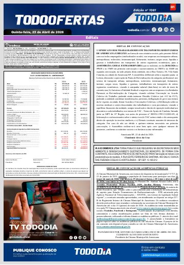 Capa: Todo Ofertas – Edição nº 1081
