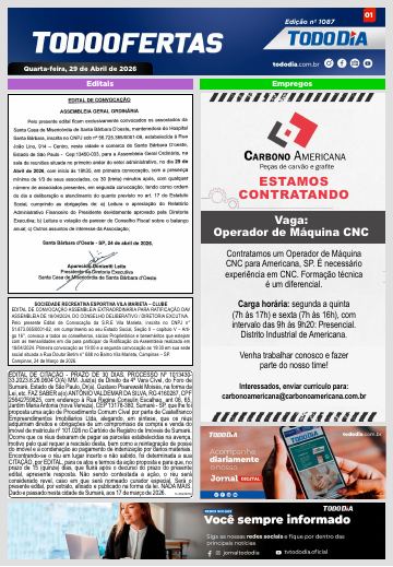 Capa: Todo Ofertas – Edição nº 1087