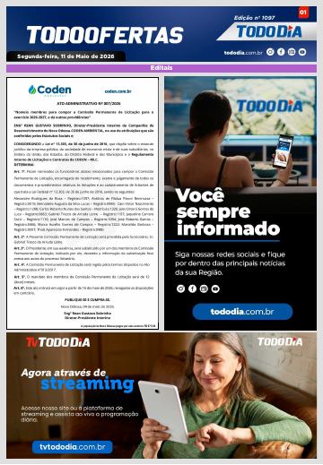 Capa: Todo Ofertas – Edição nº 1097
