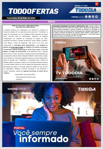 Capa: Todo Ofertas – Edição nº 1103