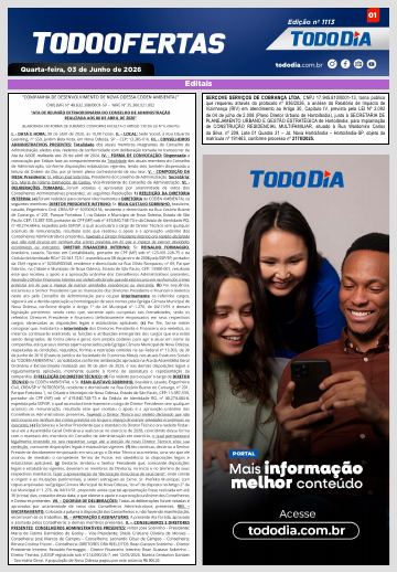 Capa: Todo Ofertas – Edição nº 1113)