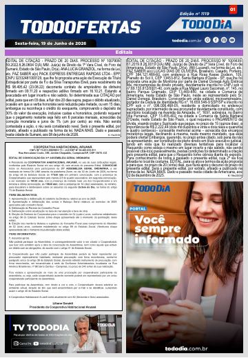 Capa: Todo Ofertas – Edição nº 1119