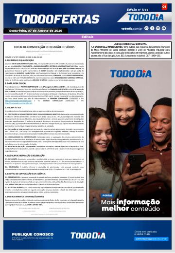Capa: Todo Ofertas – Edição nº 1144