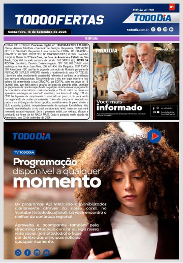 Capa: Todo Ofertas – Edição nº 1161