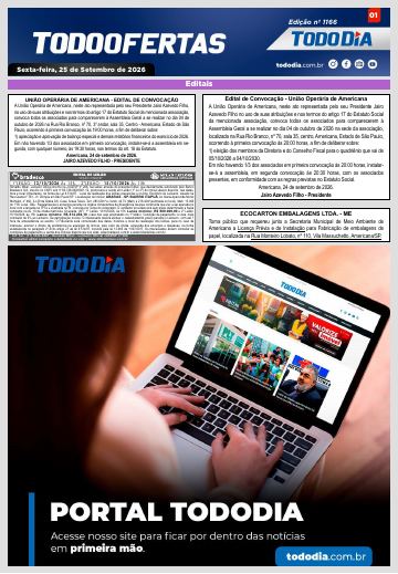 Capa: Todo Ofertas – Edição nº 1166