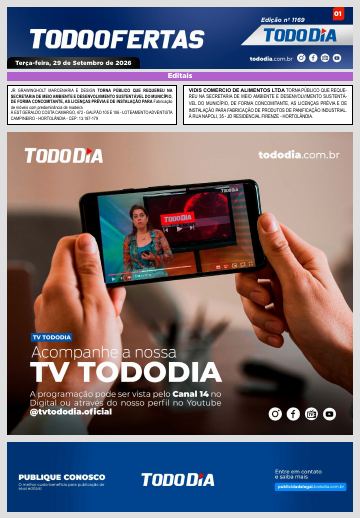 Capa: Todo Ofertas – Edição nº 1169