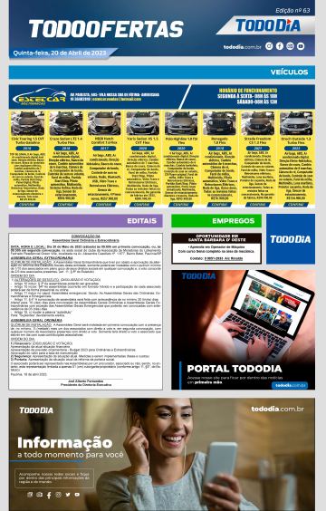 Capa: Todo Ofertas - Edição nº 63