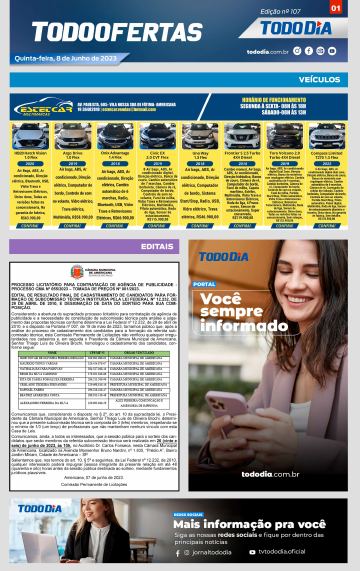 Capa: Todo Ofertas – Edição nº 107