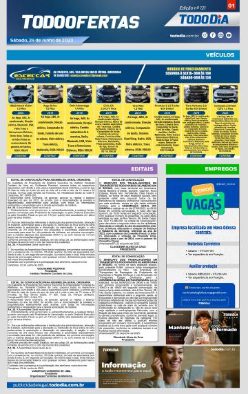 Capa: Todo Ofertas – Edição nº 121