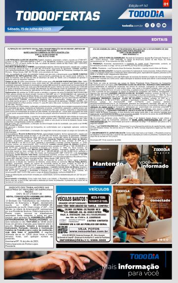 Capa: Todo Ofertas – Edição nº 141