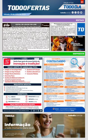 Capa: Todo Ofertas – Edição nº 154