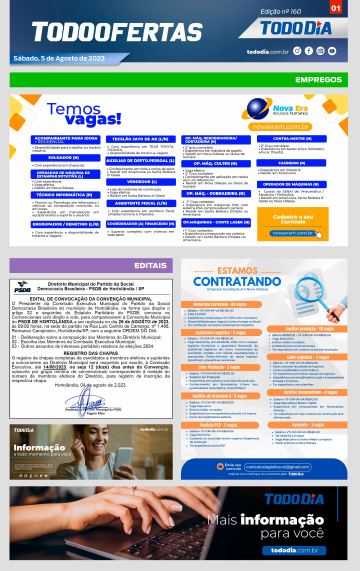 Capa: Todo Ofertas – Edição nº 160