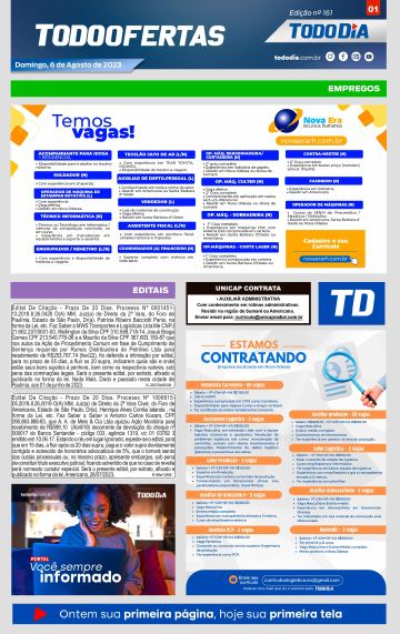 Capa: Todo Ofertas – Edição nº 161